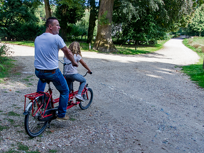 Tandemtocht met het gezin over de Veluwe